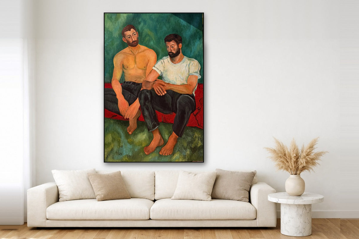 Kin — Natalia Poltevskaya, 100 × 150 cm, shown in a living room above a sofa