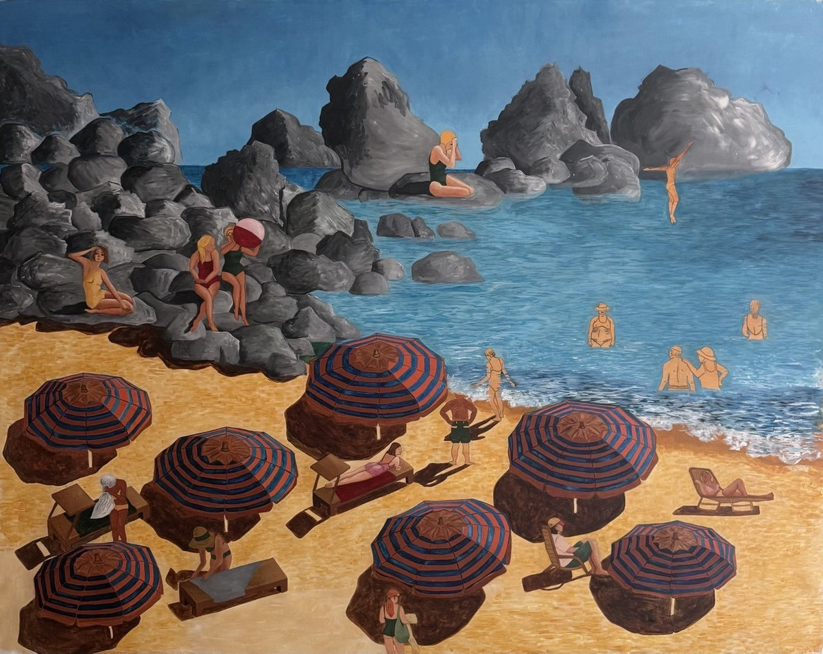 Monterosso, Midday — Natalia Poltevskaya, acrylic on canvas 200 × 160 cm